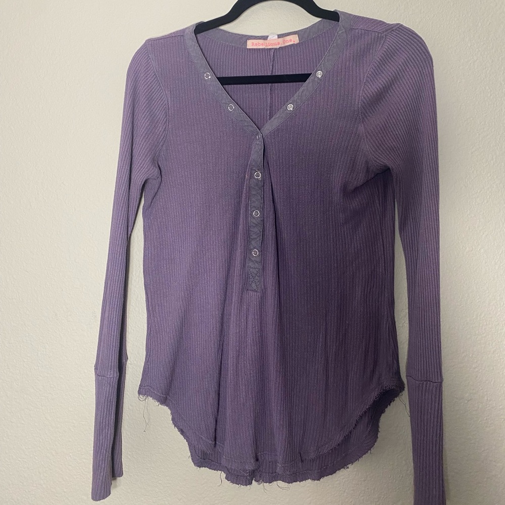 Purple button sweater